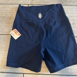 NWT Free People Movement Women's Never Better Bike Shorts Blue  Size S